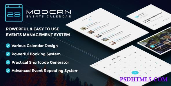 Modern Events Calendar v5.22.3 - Responsive Event Scheduler  Plugins-尚睿切图网