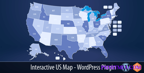 Interactive US Map v2.6- WordPress Plugin  Plugins-尚睿切图网