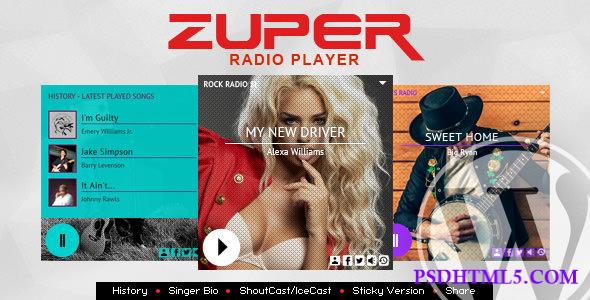 Zuper v3.4 – Shoutcast and Icecast Radio Player With History  Plugins-尚睿切图网