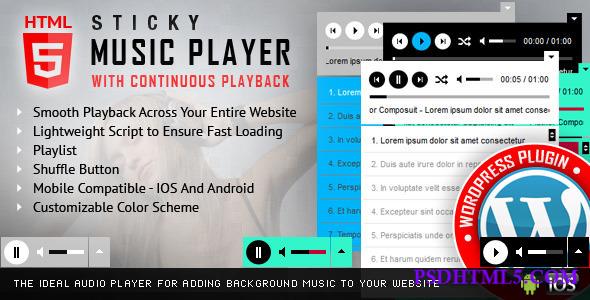 Sticky HTML5 Music Player v3.1.4 - WordPress Plugin  Plugins-尚睿切图网