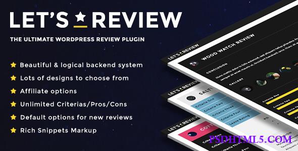 Let’s Review v3.4.2 – WordPress Plugin With Affiliate Options  Plugins-尚睿切图网