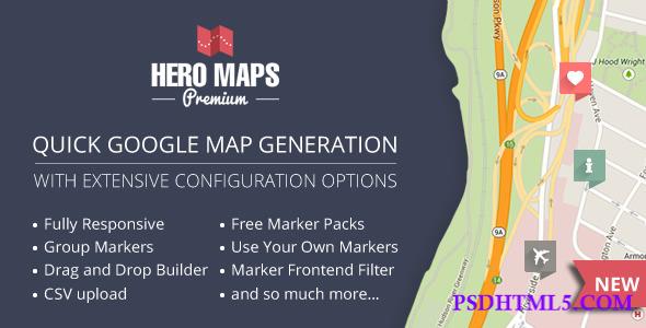 Hero Maps Premium v2.3.9 – Responsive Google Maps Plugin  Plugins-尚睿切图网