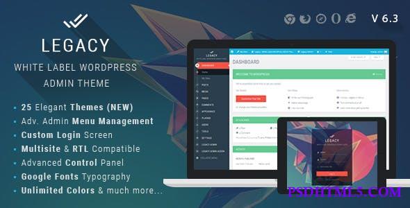 Legacy v9.4 - White label WordPress Admin Theme  Plugins-尚睿切图网