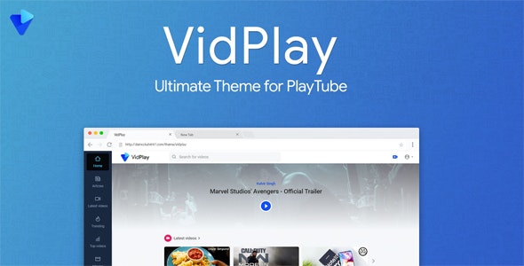 VidPlay v2.2 – 终极PlayTube主题插件-尚睿切图网