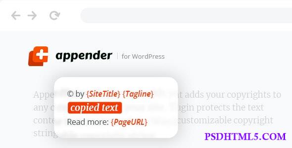 Appender v1.1.0 – Copycat Content Protection for WordPress  Plugins-尚睿切图网