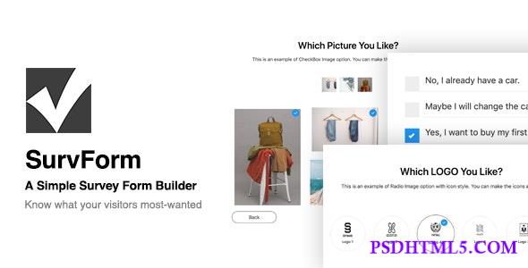 SurvForm v1.0.7.9 - Survey Form Builder Plugin For WordPress  Plugins-尚睿切图网