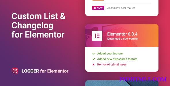 Logger v1.0.7 – Changelog & Custom List for Elementor  Plugins-尚睿切图网