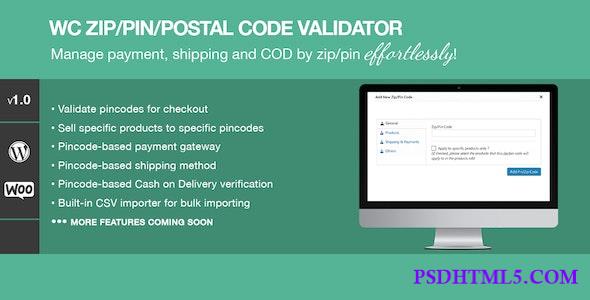 Zip/Pin/Postal Code Validator For WooCommerce v2.1  Plugins-尚睿切图网