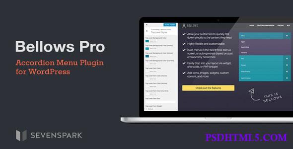 Bellows Pro v1.3 - Accordion Menu Plugin for Wordpress  Plugins-尚睿切图网