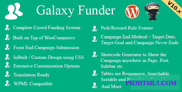 Galaxy Funder v12.0 – WooCommerce Crowdfunding System  Plugins-尚睿切图网