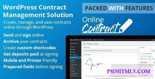 WP Online Contract v5.1.3  Plugins-尚睿切图网