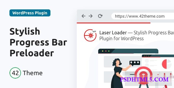Laser Loader v1.1.0 – Stylish Progress Bar Preloader  Plugins-尚睿切图网