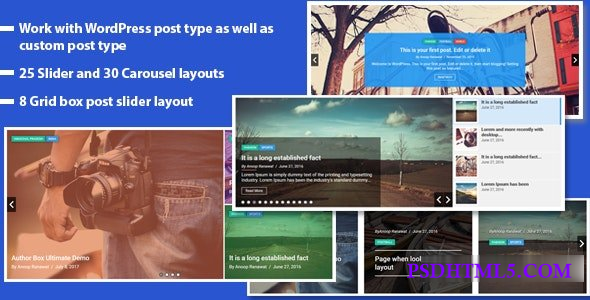 Responsive Recent Post Slider Pro plugin for WordPress v1.7  Plugins-尚睿切图网