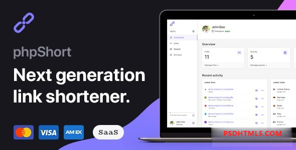 phpShort v4.9.0 – URL Shortener Platform – nulled插件-免激活插件-破解版-尚睿切图网