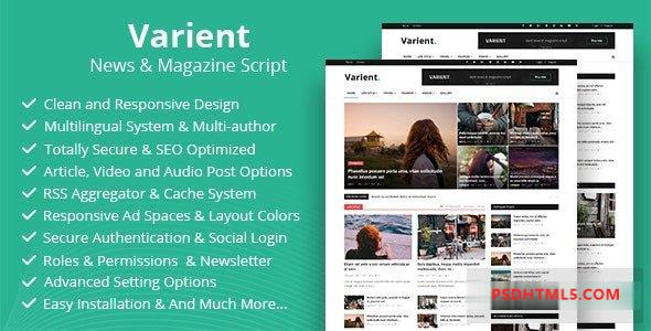 Varient v2.0.2 – 新闻 – 杂志脚本 – nulled 插件-破解版-尚睿切图网