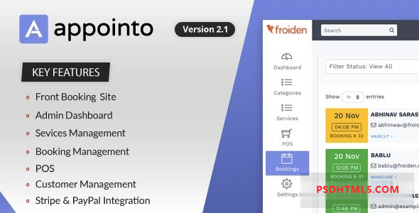 Appointo v2.3.6 – 预订管理系统 – nulled插件-免激活插件-破解版-尚睿切图网