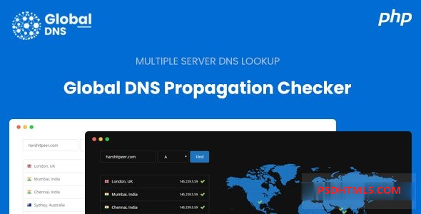 Global DNS v2.4.0 – Multiple Server – DNS Propagation Checker – PHP – nulled Plugins-尚睿切图网