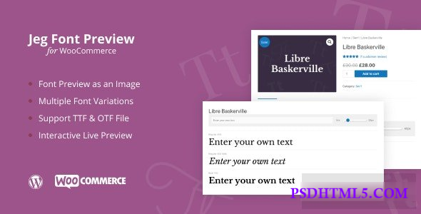 Jeg Font Preview v1.0.5 - WooCommerce Extension WordPress Plugin  Plugins-尚睿切图网