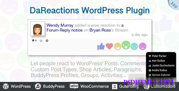 Reactions WordPress Plugin v3.15.0  Plugins-尚睿切图网