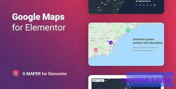 GMaper v1.0.2 - Google Maps for Elementor  Plugins-尚睿切图网