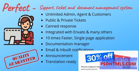 Perfect Support ticketing – document management system v1.6 – nulled插件-免激活插件-破解版-尚睿切图网