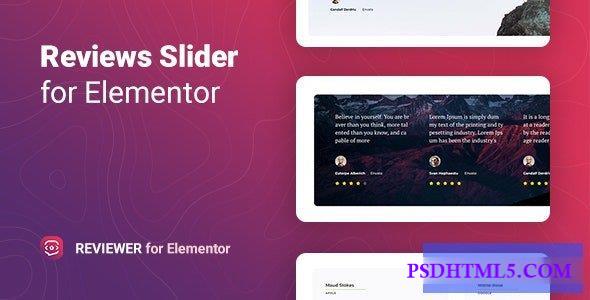 Reviewer v1.0.5 - Reviews Slider for Elementor  Plugins-尚睿切图网