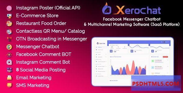 XeroChat v7.2.9 – Facebook Chatbot, eCommerce – Social Media Management Tool (SaaS) – nulled插件-免激活插件-破解版-尚睿切图网