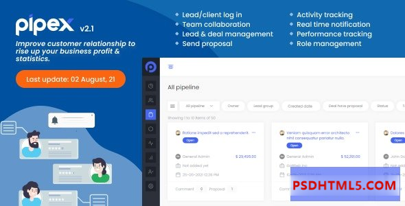 PipeX CRM v2.5 – nulled插件-免激活插件-破解版-尚睿切图网