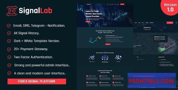 SignalLab v1.2 – 外汇和加密货币交易信号平台 – nulled 插件-破解版-尚睿切图网