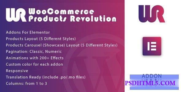 WooCommerce Products Revolution for Elementor v1.0  Plugins-尚睿切图网