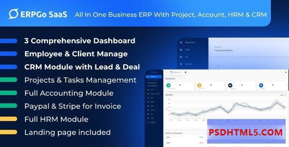 ERPGo SaaS v2.8 - All In One Business ERP with Project, Account, HRM - CRM Plugins-尚睿切图网