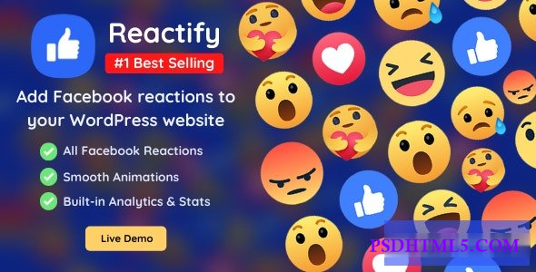 Reactify v2.7 – Facebook Reactions For WordPress  Plugins-尚睿切图网