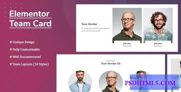 Elementor Team Card v1.0  Plugins-尚睿切图网