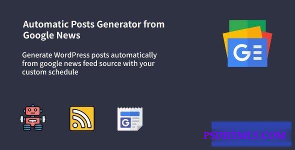 Auto Google News v1.0.7 - WordPress Google News Posts Generator Plugin  Plugins-尚睿切图网