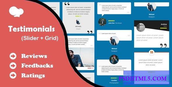 Testimonials Slider and Grid for WPBakery Page Builder v2.0.0  Plugins-尚睿切图网