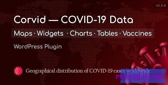 Corvid v2.3.6 – Covid-19 data Maps & Widgets for WordPress  Plugins-尚睿切图网