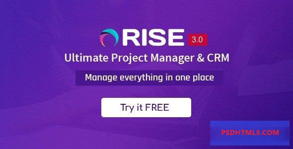 RISE v3.2.2 – Ultimate Project Manager – CRM – nulled插件-免激活插件-破解版-尚睿切图网