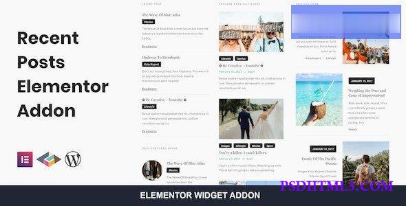 Recent Posts Elementor Addon v1.0  Plugins-尚睿切图网