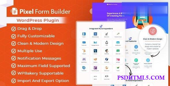 Pixel v1.0.1 – WordPress Form Builder Plugin & Autoresponder  Plugins-尚睿切图网