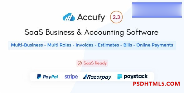 Accufy v2.3 - SaaS 商业 - 会计软件 - nulled插件-免激活插件-破解版-尚睿切图网