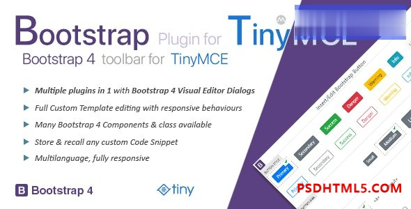 Bootstrap Plugin for TinyMCE v3.5.1 插件-尚睿切图网