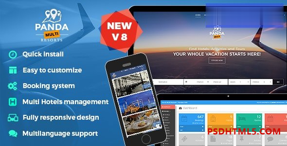 Panda Multi Resorts v8.1.5 - 多酒店预订 CMS 插件-尚睿切图网
