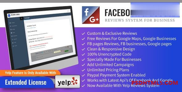 Facebook and Google Reviews System For Businesses v1.4 Plugins-尚睿切图网