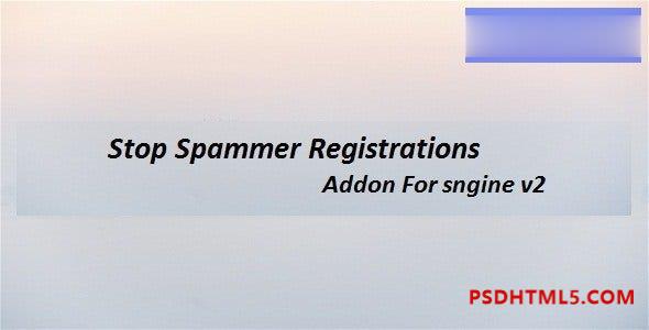 Stop Spammer Registrations Addon For sngine v2.0 插件-尚睿切图网