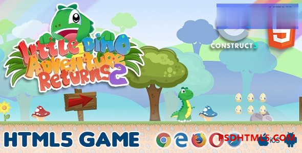 Little Dino Adventure Returns 2 – HTML5 Game 导出插件-尚睿切图网