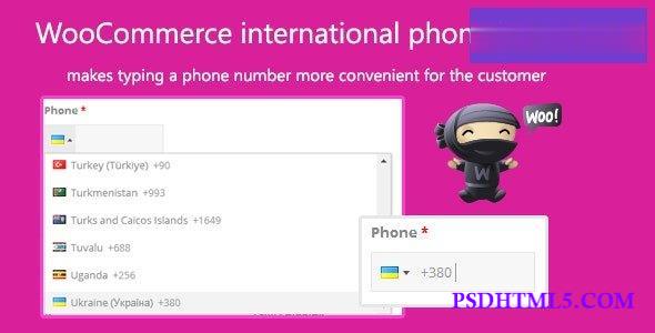 WooCommerce international phone input v2.1.3  Plugins-尚睿切图网