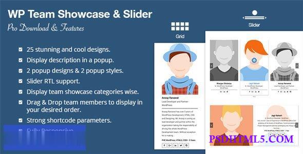 WP Team Showcase and Slider Pro v1.5.0  Plugins-尚睿切图网