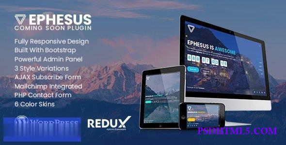 Ephesus v1.3 – Creative Coming Soon WordPress Plugin  Plugins-尚睿切图网