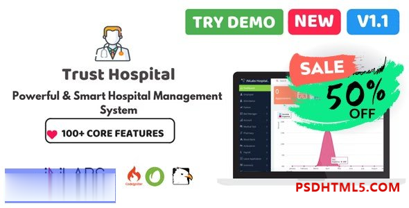 Trust Hospital Management ERP v1.1 Plugins-尚睿切图网