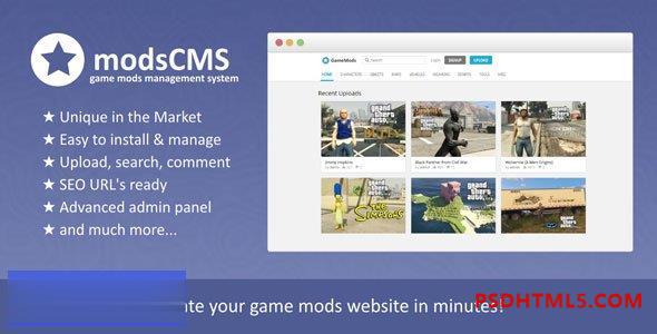 ModsCMS v1.1 – 游戏修改 PHP 脚本插件-尚睿切图网